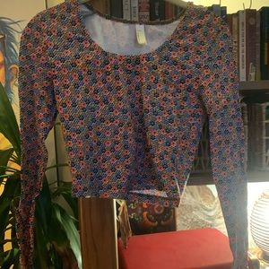 Long sleeve American apparel crop top